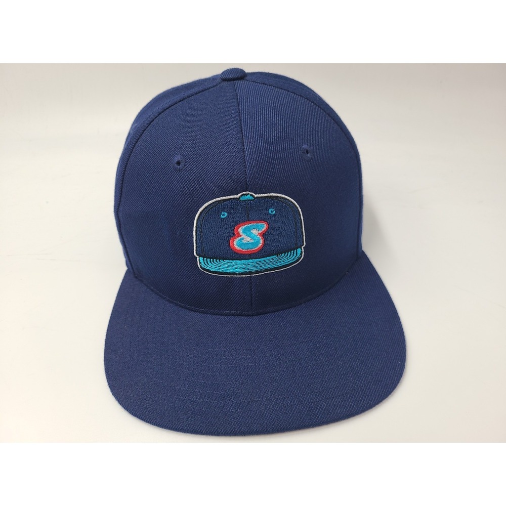 Hub City Spartanburgers Zephyr Snapback Hat Cap S‎ Men Women MiLB Baseball Blue